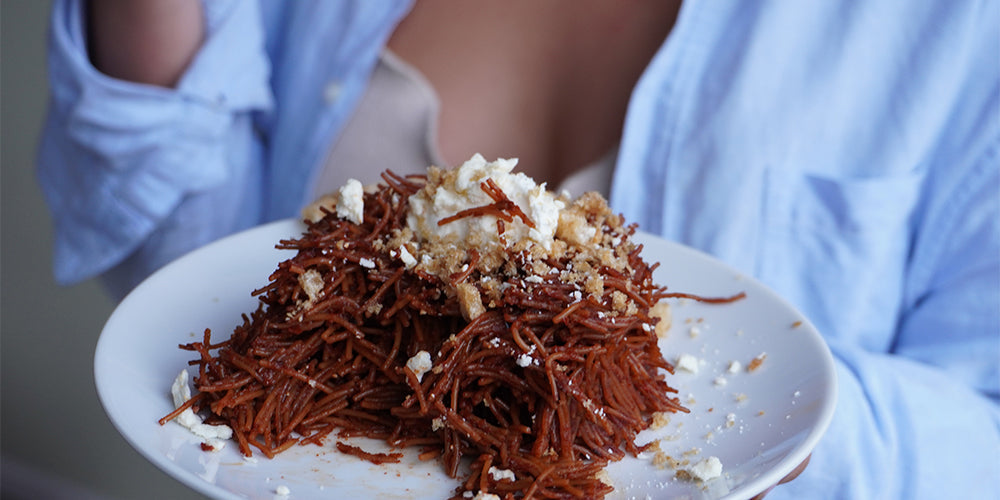 Receta de fideos seco a los tres chiles